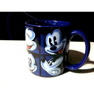 Disney's Mickey Mouse Many Faces Blue Ceramic 16oz Mug